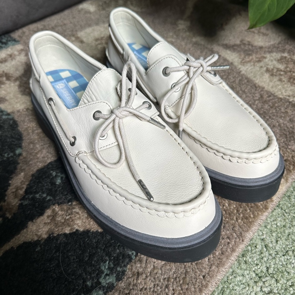Sperry Cream Leather Loafers